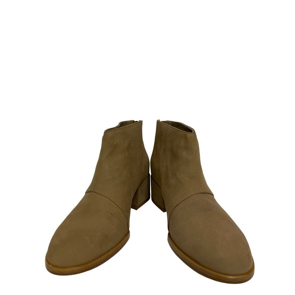 Eileen Fisher Women's Leather Booties Tan Ankle Boots Size 6 New with Flaws - Picture 3 of 11